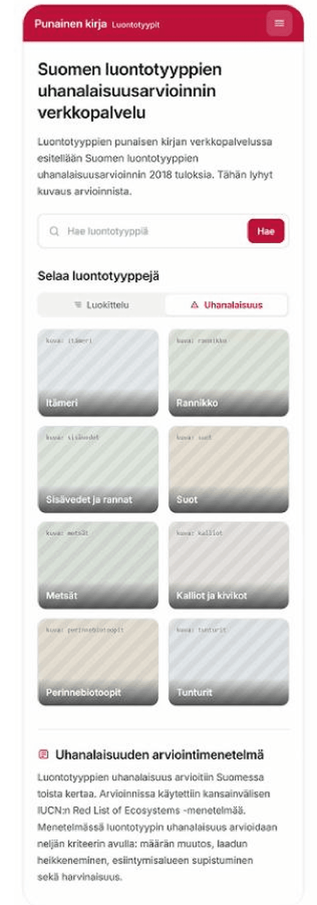 Red List of habitat types, mobile